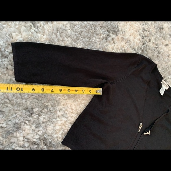 Robbie Bee Women’s Black Cardigan Sweater Size 14 - Picture 14 of 15